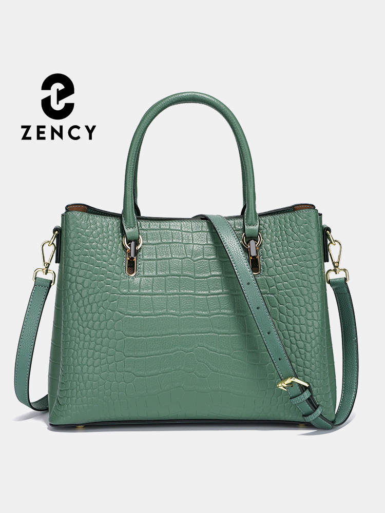 Vintage Leatherwork - Zency Damen-Handtasche aus echtem Leder mit