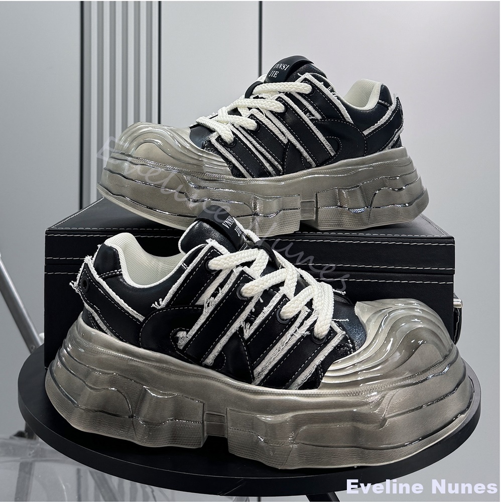 Unique Leather Work - Dicke Sohlen, klobige Turnschuhe für Herren,