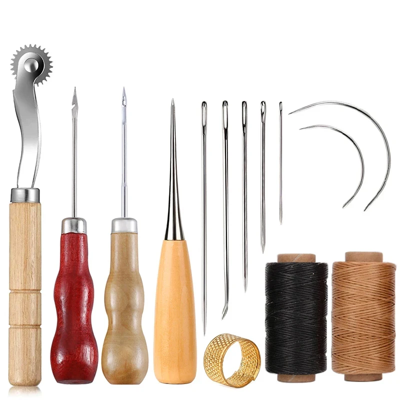 Leatherwork Needles - 14PCS Leder Handwerk Nähen Kit Gewachste