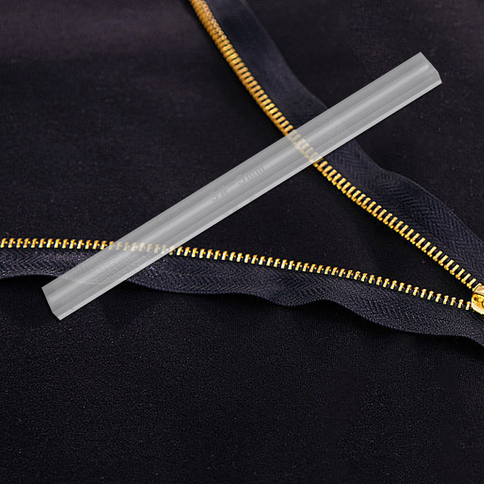 Leatherworking Guide - Acryl-Reißverschlusskleber Anti-Überlauf-Werkzeug Reißverschluss-Klebelineal für Lederarbeiten Schneiderei-Zubehör