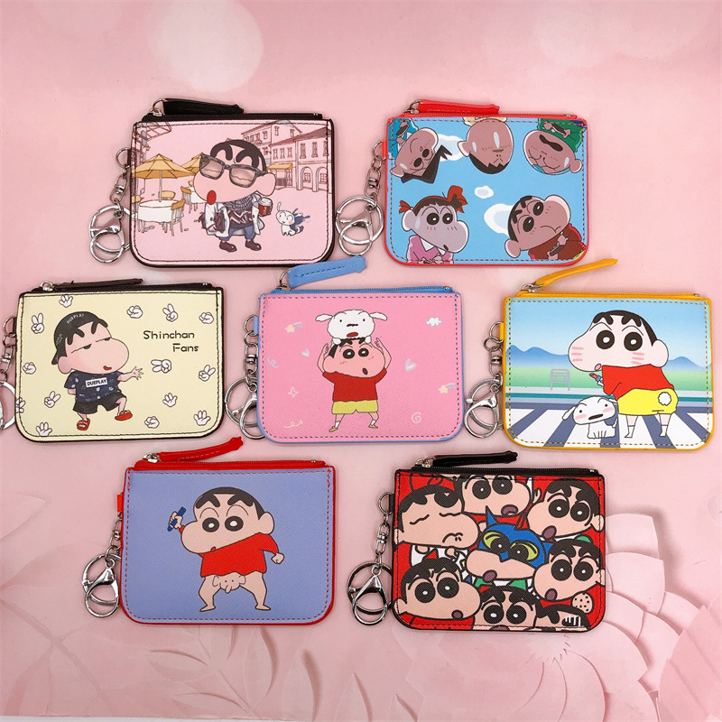 Leather Work Japan - Kawaii Cartoon Crayon Shinchan Kartenhalter Münzbörse