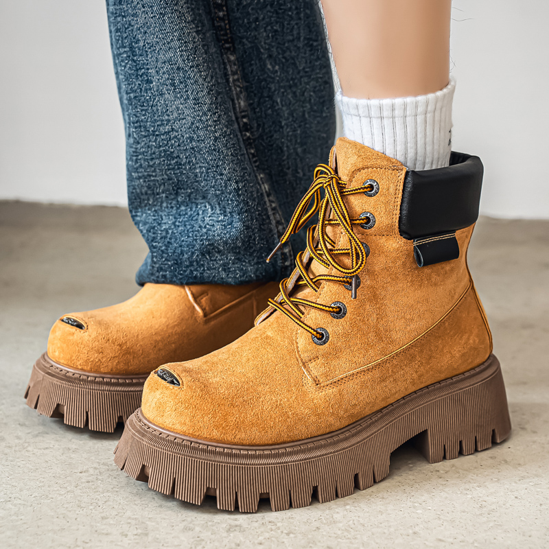 Leatherwork Boots - Klassische High-Top-Stiefel aus Leder für Herren,