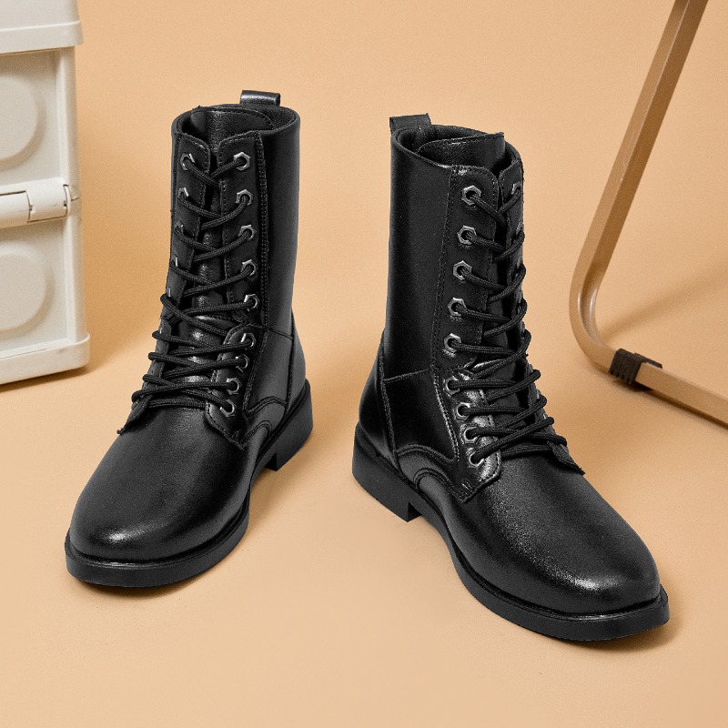 Leatherwork Boots - MAIJIAKA Hochwertige Lederstiefel Outdoor Taktische Kampfstiefel