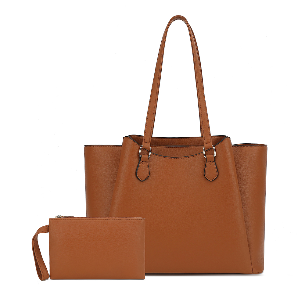 Leatherwork Bag - Tragetasche für Damen, Große PU-Leder Schulterhandtasche