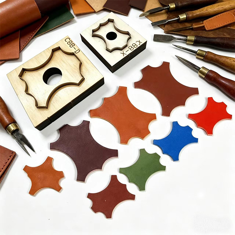 Leatherwork Projects - C88 Quadratische Blumen-Lederschneidform Handgefertigtes Lederwaren-DIY-Werkzeug Dekorationsstück