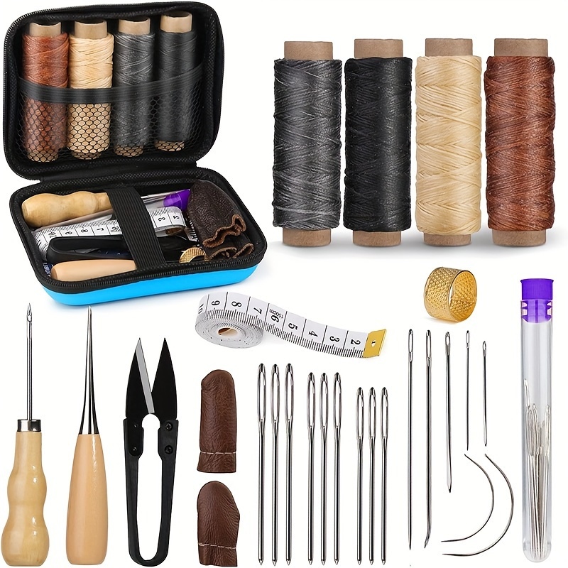 Leatherwork Needles - [Lederbearbeitungsset] Leder-Nähset, Nadel mit großem Öhr,