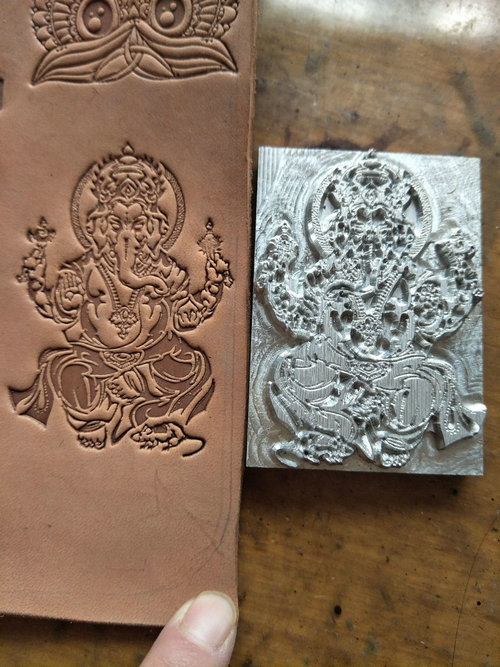 Unique Leather Work - Ganesha-Muster Handgefertigte einzigartige Design-Lederbearbeitungswerkzeuge Schnitzstempel Lederhandwerk