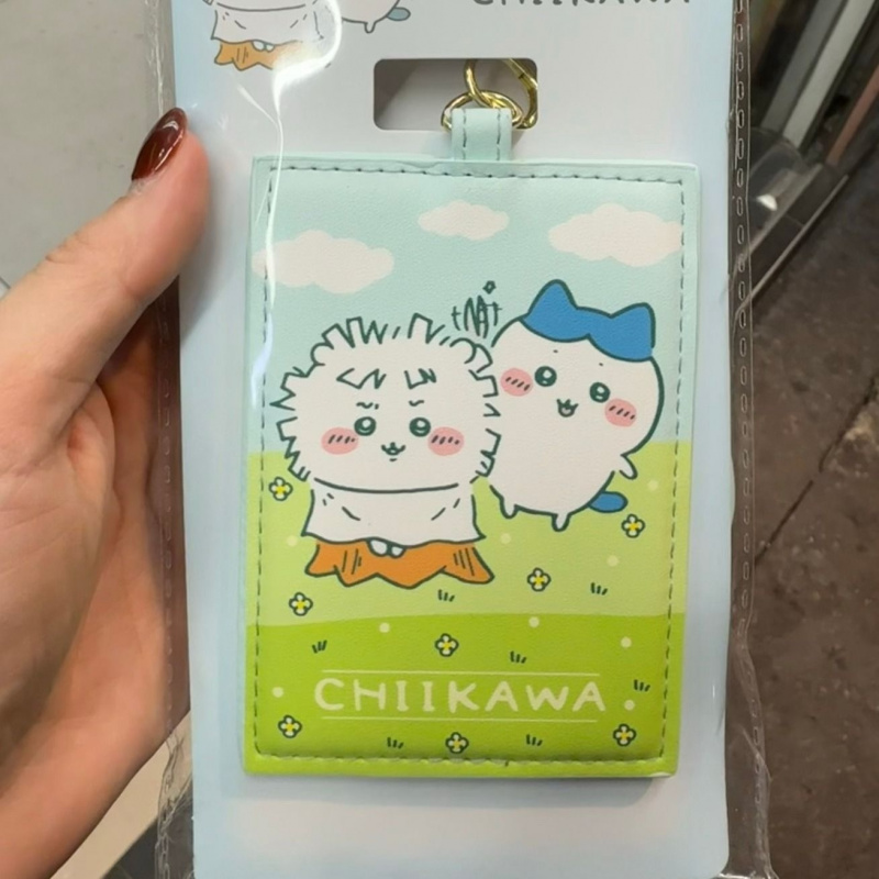 Leather Work Japan - Chiikawa Anime-Print PU-Kartenhalter mit abnehmbarem Schlüsselband,