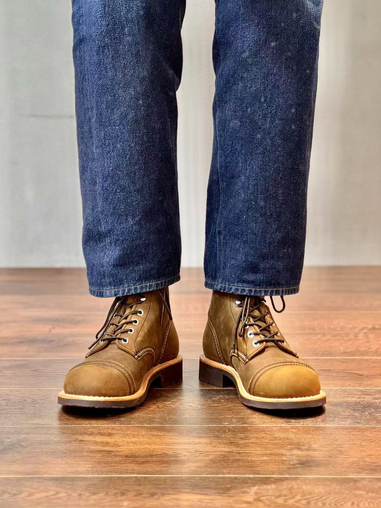 Leatherwork Boots - Echte Genähte Heritage Boots Retro Iron