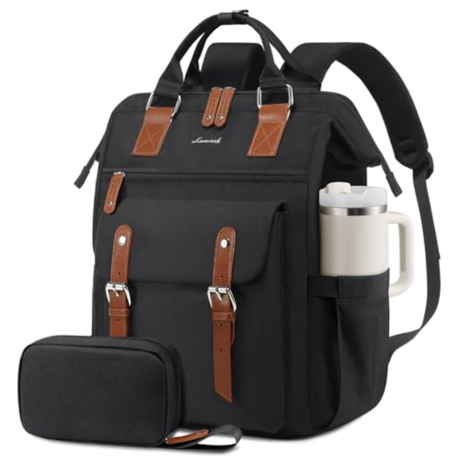 Leatherwork Bag - Laptop-Rucksack für Frauen, Laptop-Tasche für Lehrerinnen