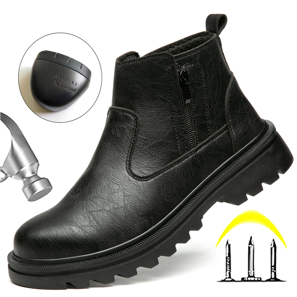 Leather Work - Übergrößen 47 Arbeitsschuhe mit Stahlkappe Herren