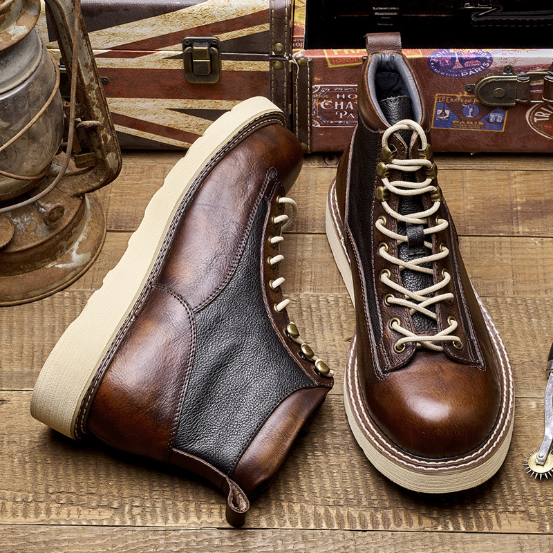 Herren-Arbeitsstiefel mit kurz – Vintage Leatherwork Bewertung und Preis