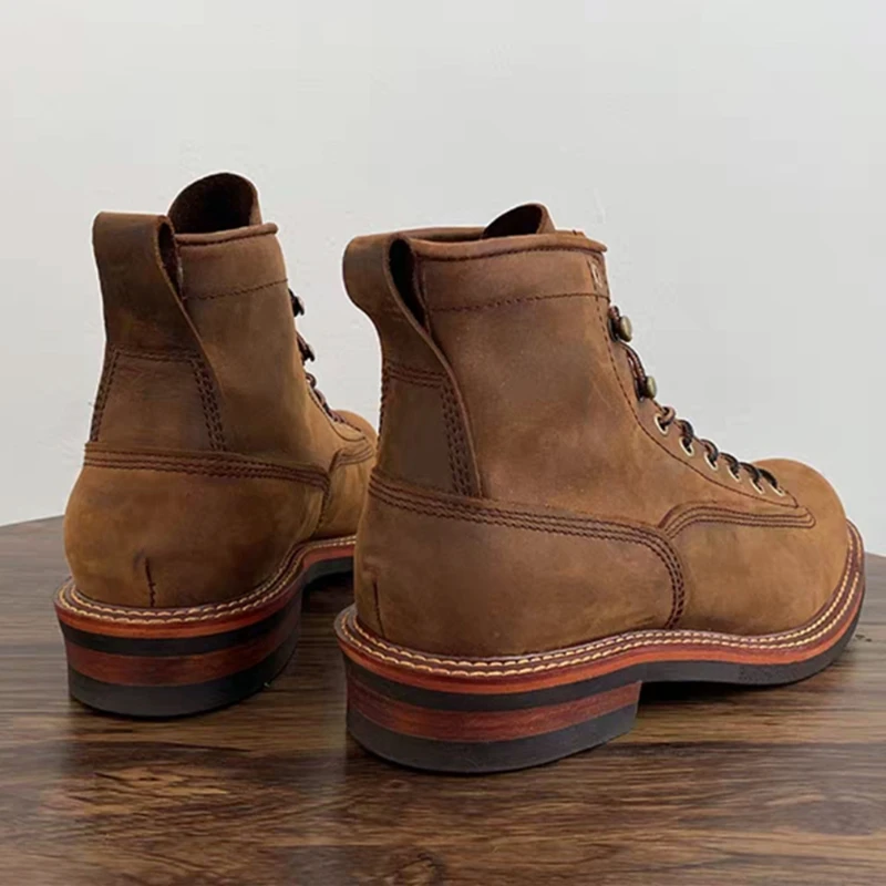 Vintage Britische Männer Stief – Vintage Leatherwork Bewertung und Preis