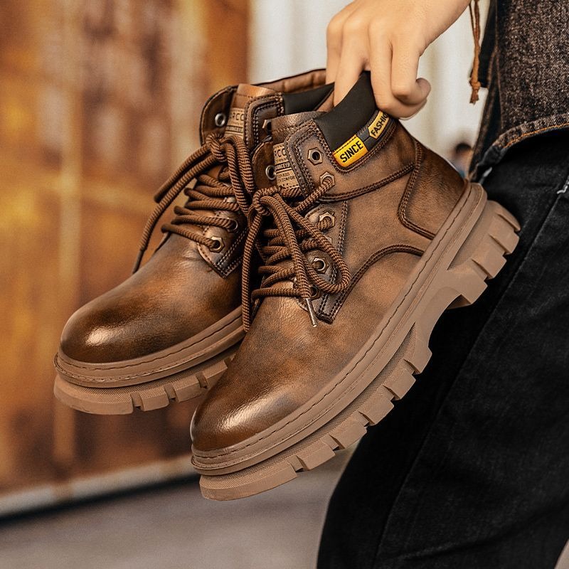 Vintage Männer Plattform Stief – Leatherwork Boots Bewertung und Preis