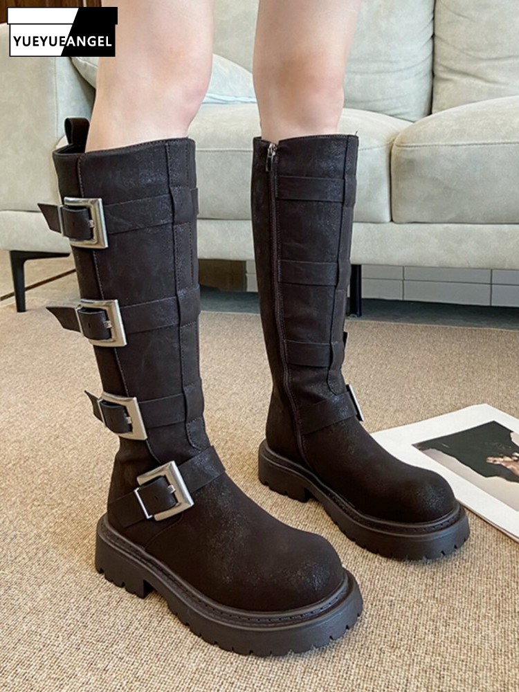 Modische Damen Multi-Schnallen – Leatherwork Boots Bewertung und Preis