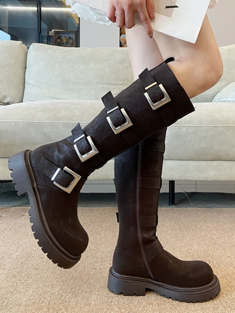 Modische Damen Multi-Schnallen – Leatherwork Boots Bewertung und Preis