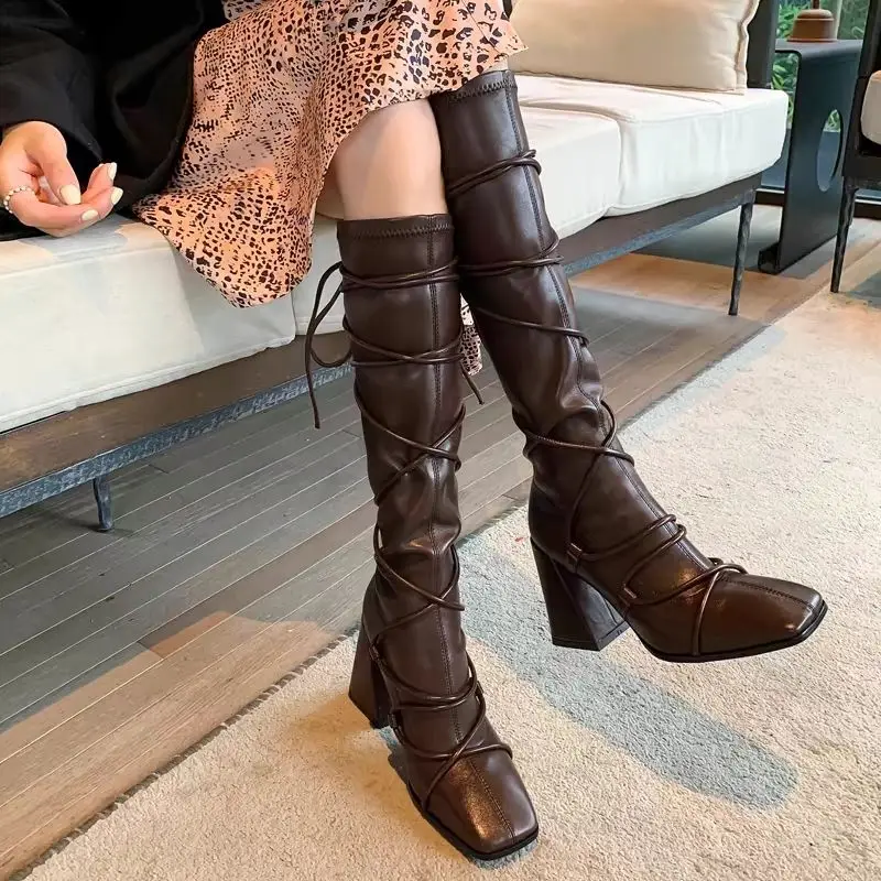 Herbst Winter Lederband Knieho – Leatherwork Boots Bewertung und Preis